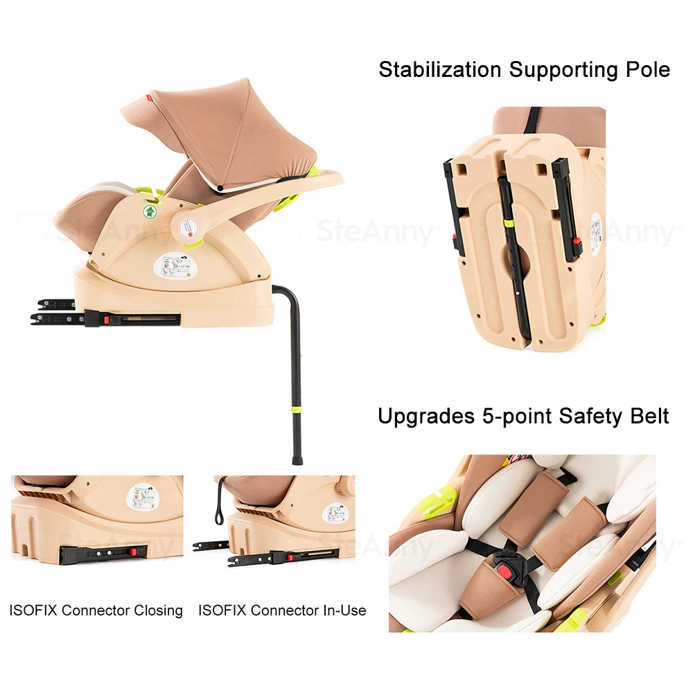 Baby Stroller Combo Car Seat -  with Carry Cot Foldable Reversible Pram