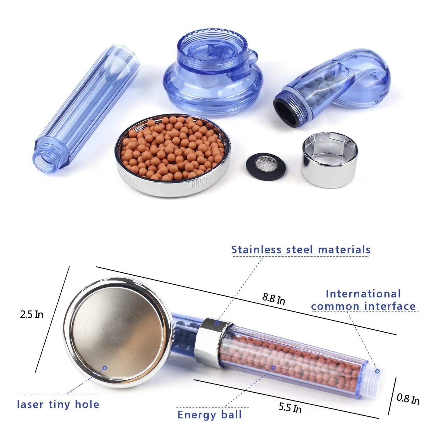 Bathroom 3 Modes Adjustable High Pressure Shower Head