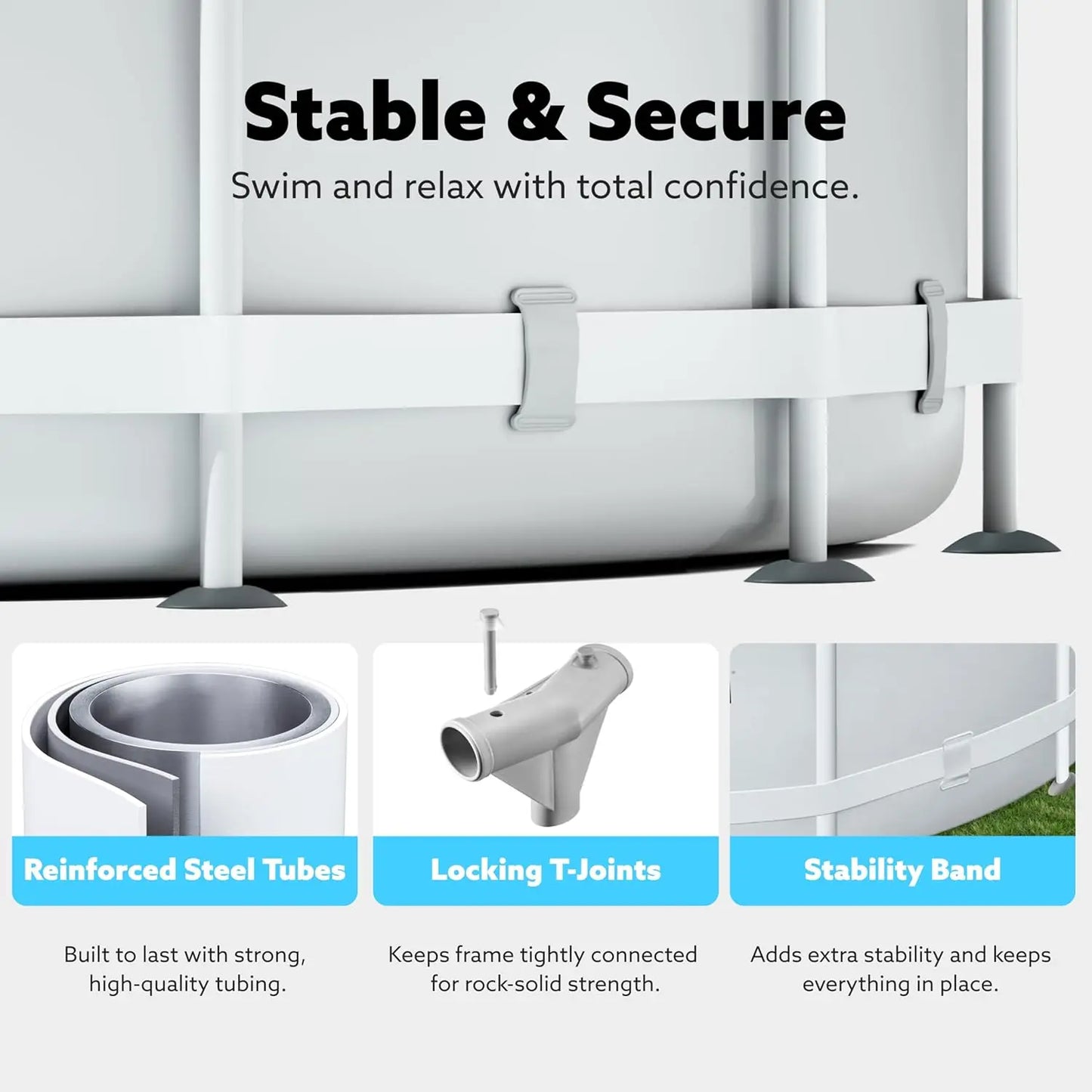 Round Above-Ground Pool for Kids and Adults with Filter Pump