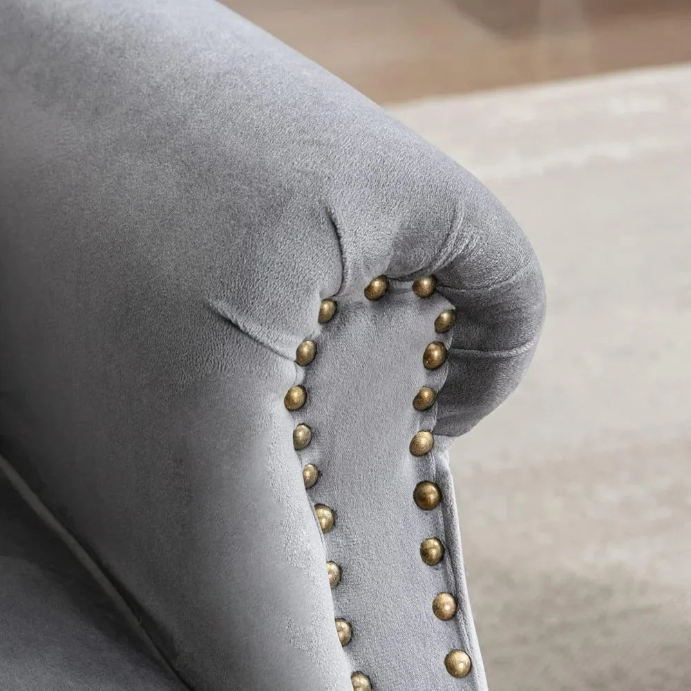 Accent Reading Arm Chairs Set of 2 with Tufted Back