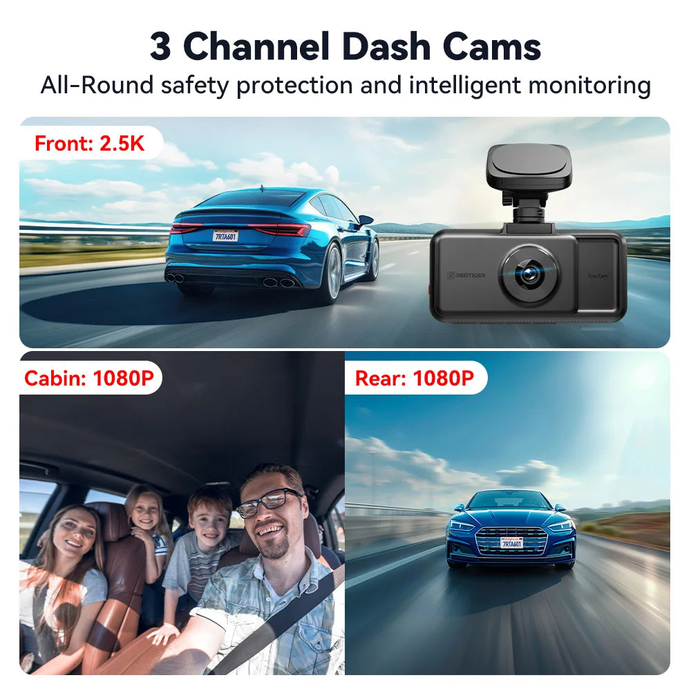 Cameras Front/Cabin/Rear Cam Built-in WiFi GPS Night Vision