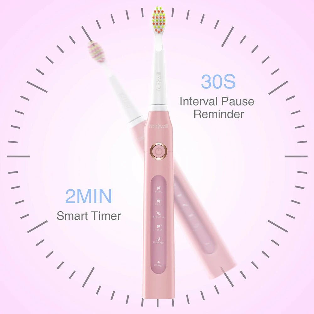 Electric Toothbrush 5 Modes USB Charger Tooth Brushes Replacement
