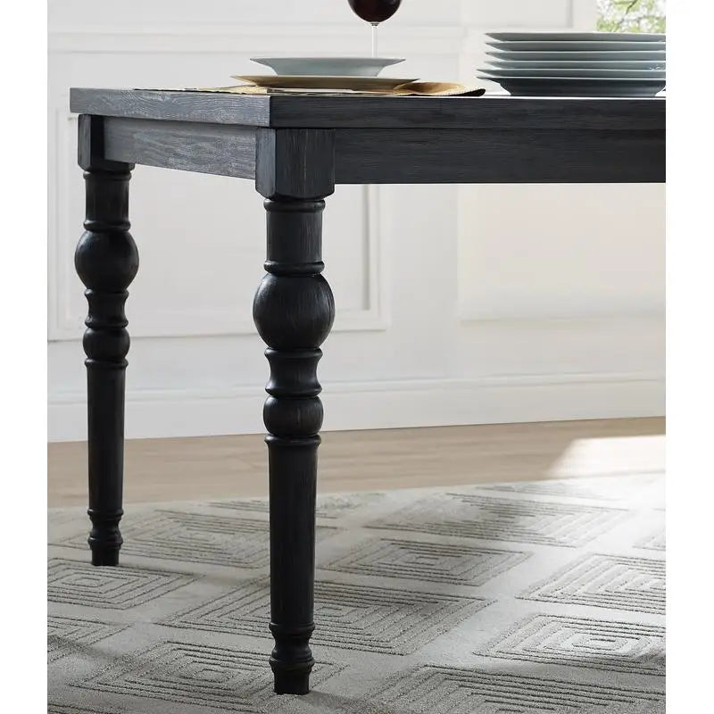 Urban Style Wood  Dining Set with Table and 6 Chairs
