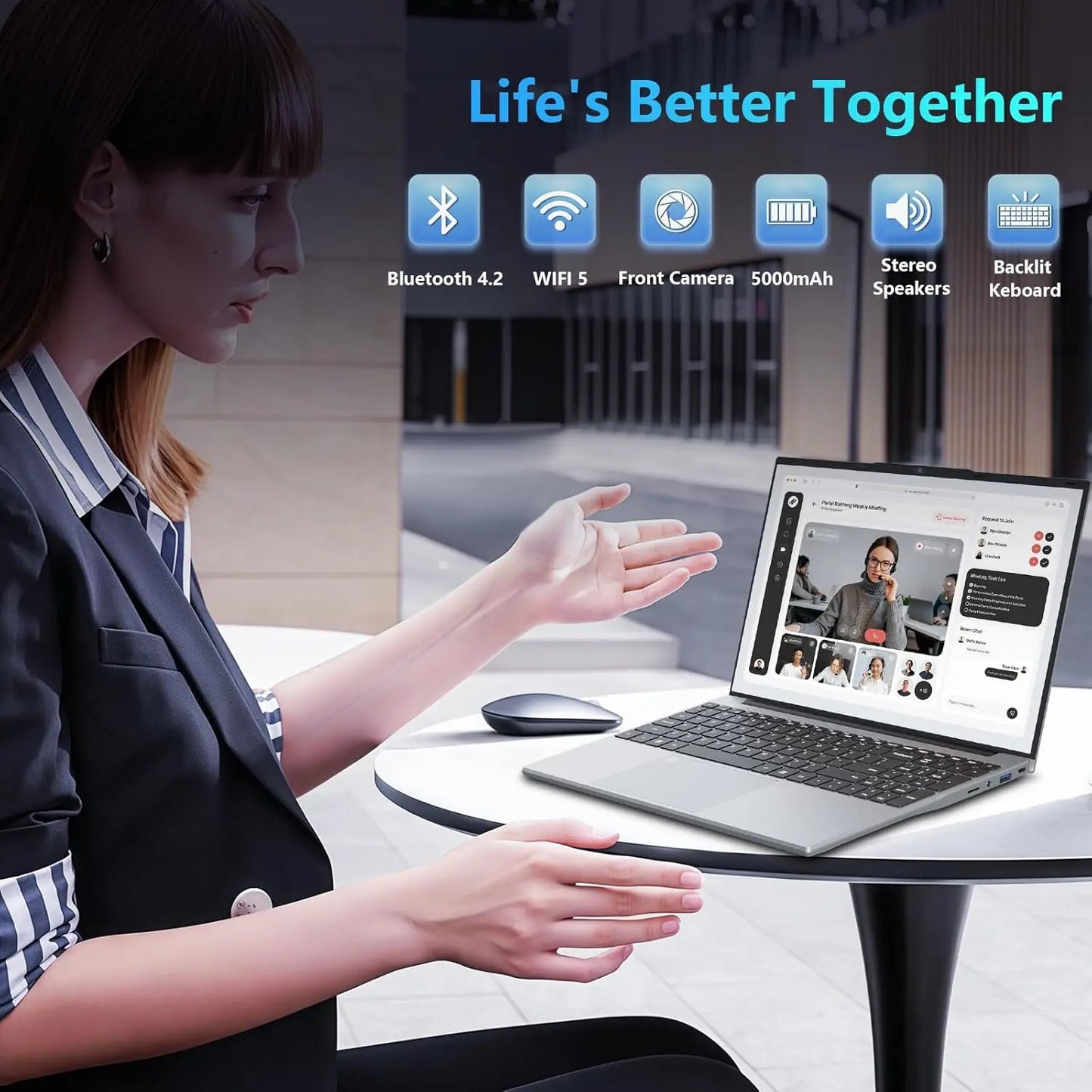 15.6-inch Intel Notebook  Ultra Slim Laptop  Windows 11 Pro