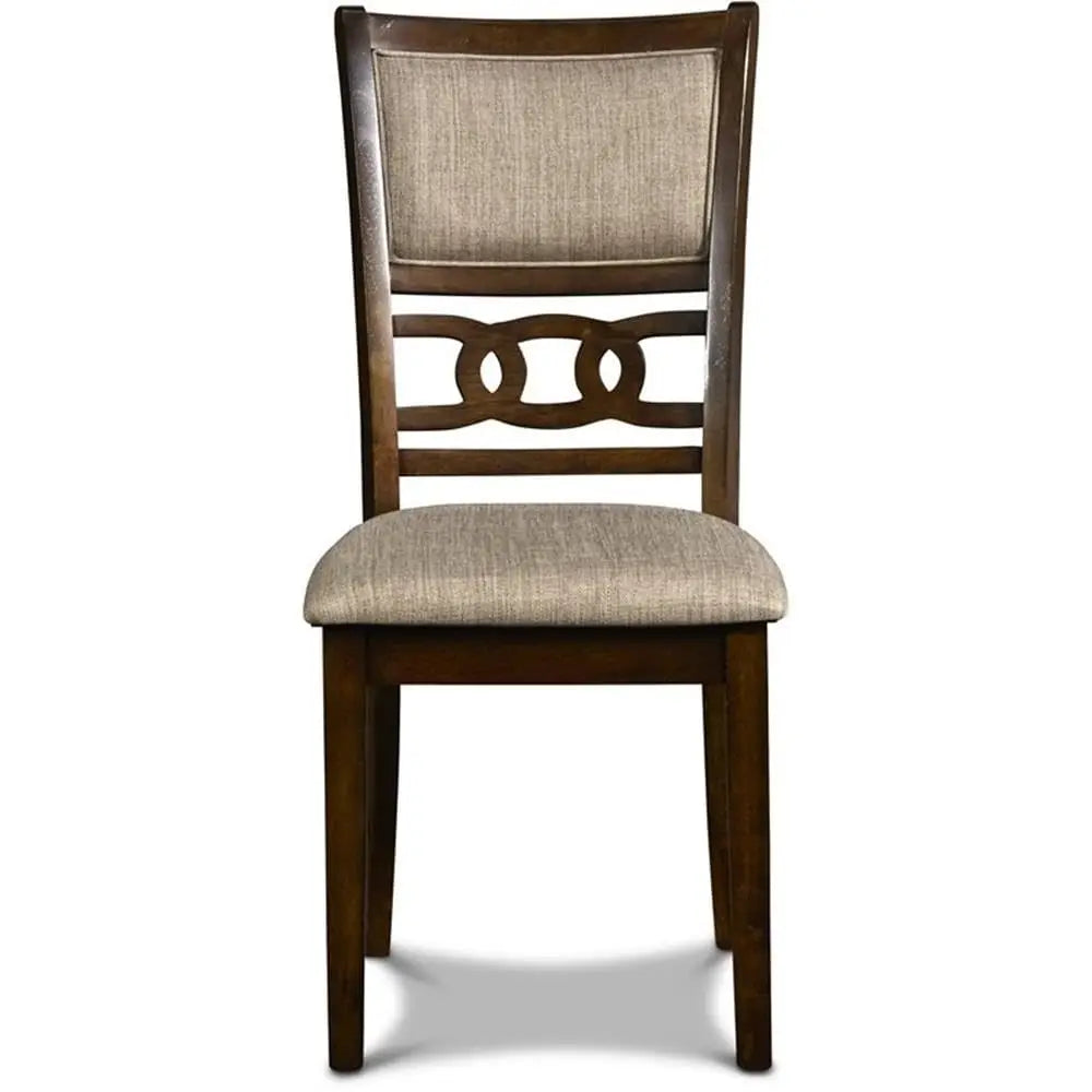 Solid Wood 5-Piece Round Dining Set in Cherry Brown