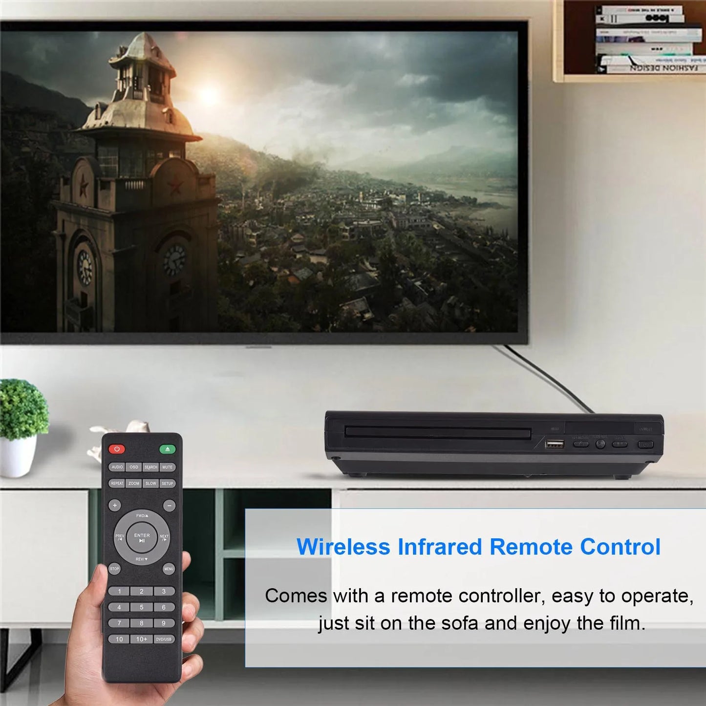 DVD CD Disc Player Digital Multimedia with Remote Control