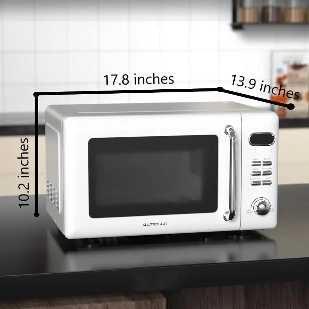 Compact Countertop Microwave Oven with Button Control, LED Display