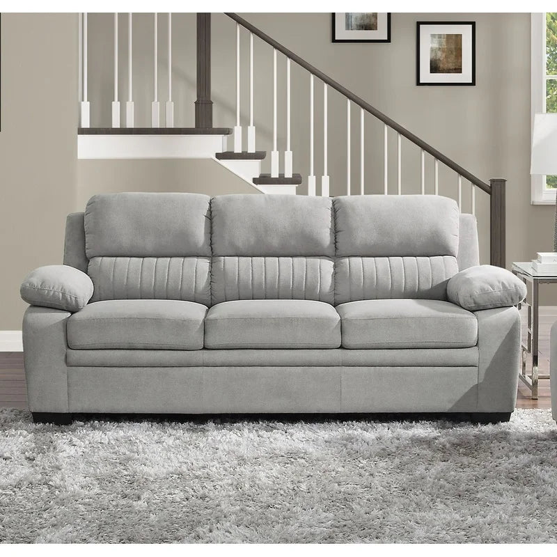 3-Piece Sofa Set with  Solid Wood Frame, Comfortable Loveseat and Chair