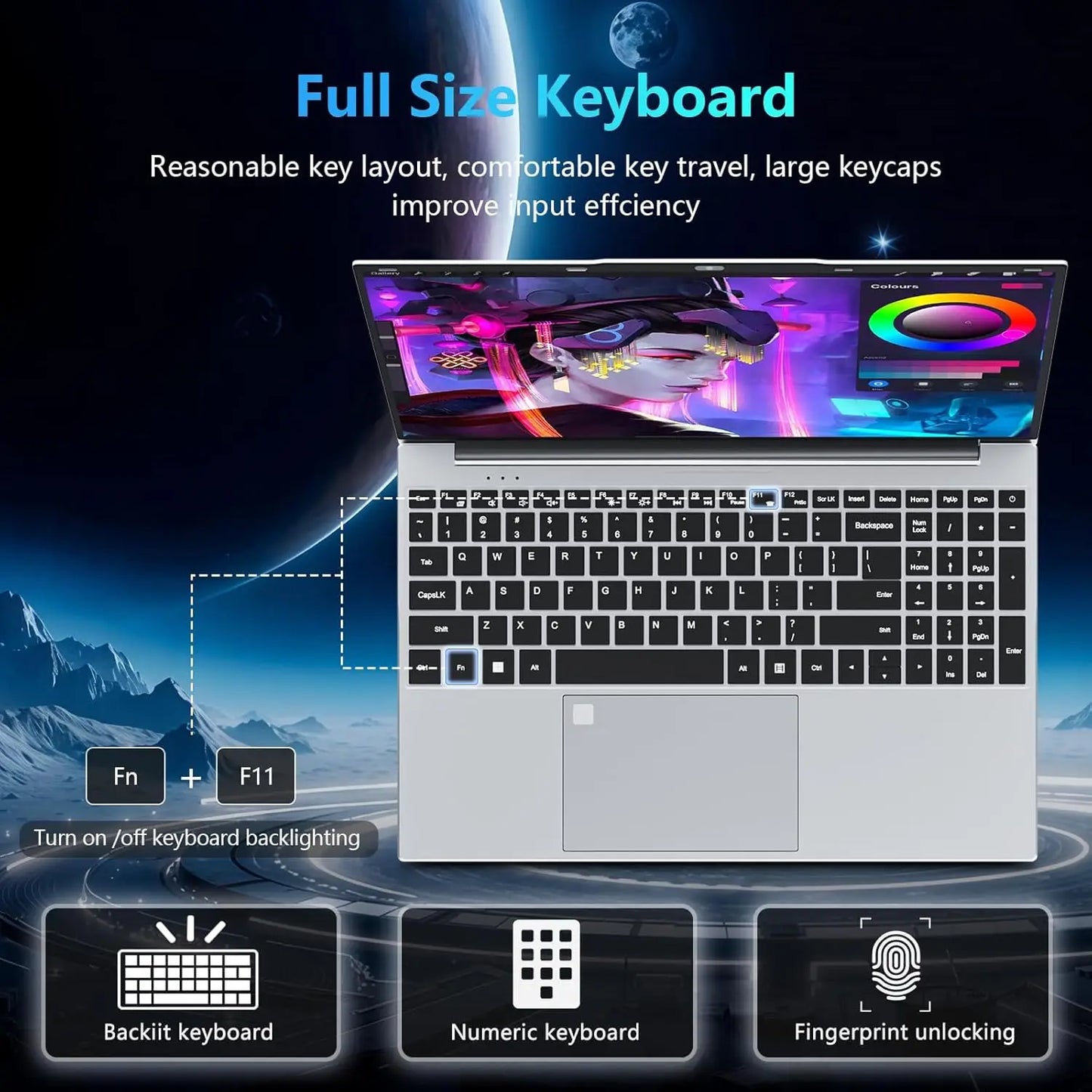 15.6-inch Intel Notebook  Ultra Slim Laptop  Windows 11 Pro