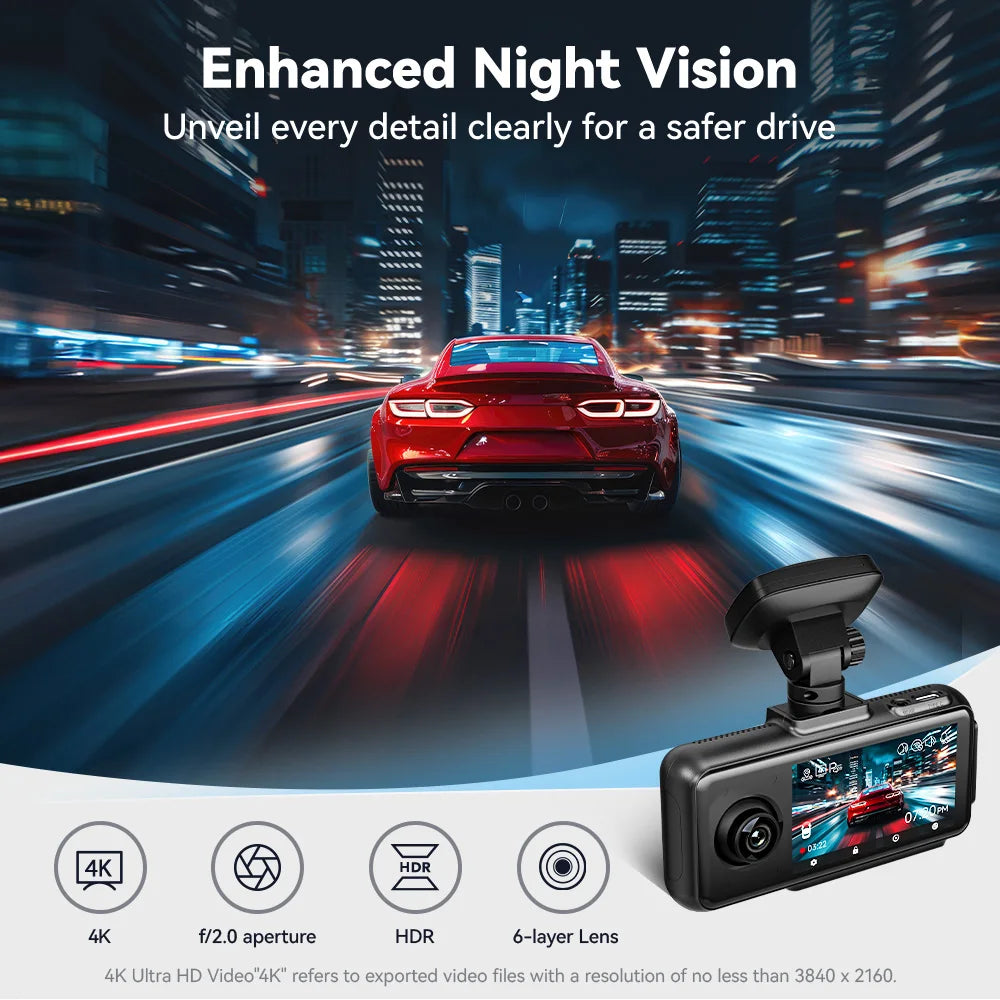 Cameras Front/Cabin/Rear Cam Built-in WiFi GPS Night Vision