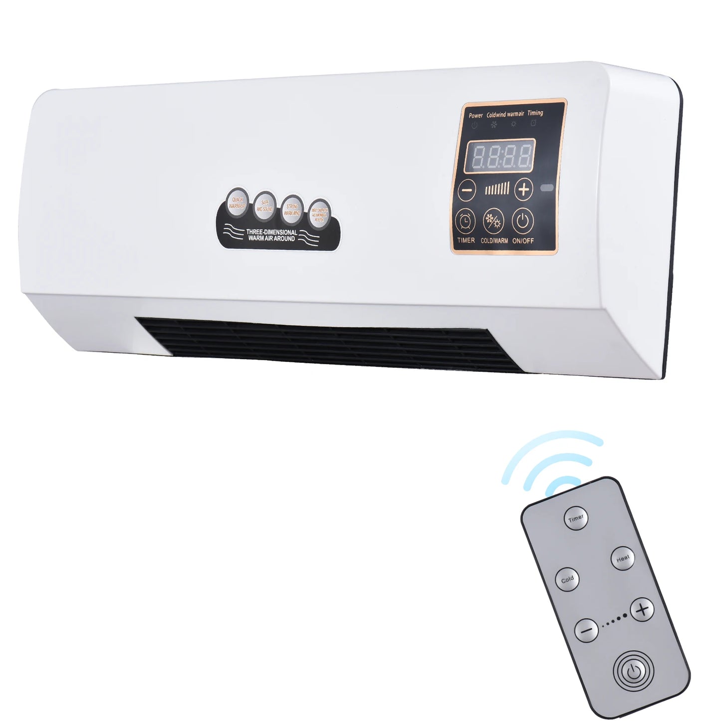 2-in-1 Heater and Fan Combo Electric  with Remote Control