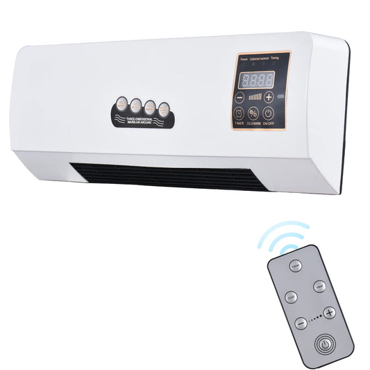 2-in-1 Heater and Fan Combo Electric  with Remote Control