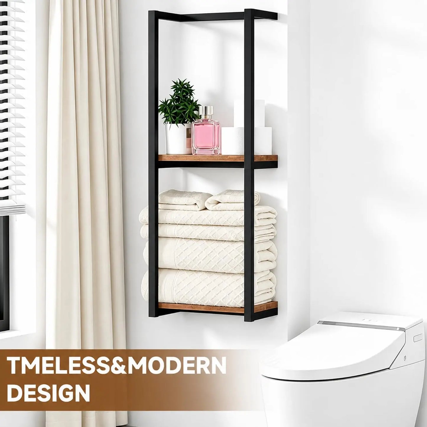 Large Capacity TWO-Layer Towel Racks  Wall Mounted