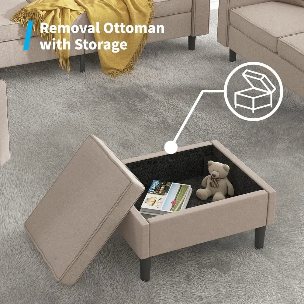 Sectional L Shaped Sofa Couches Living Room Sets