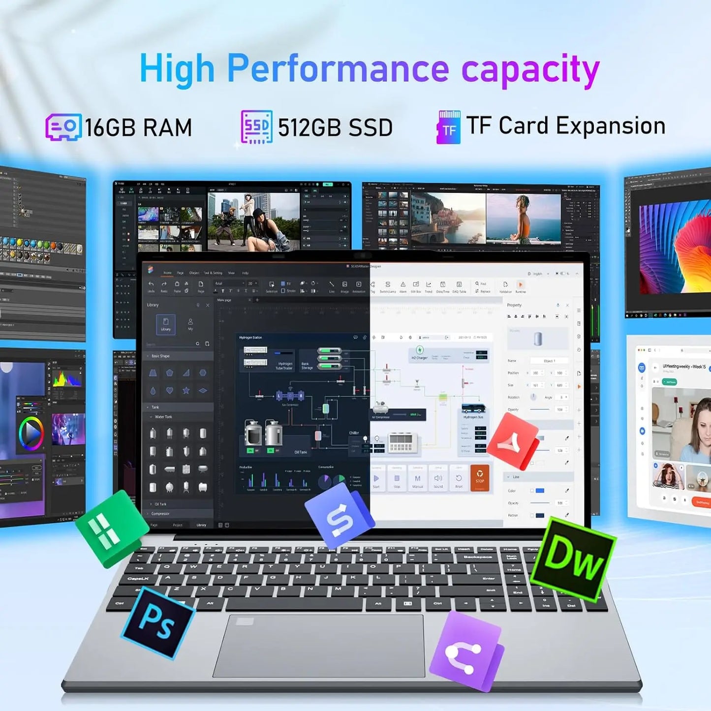 15.6-inch Intel Notebook  Ultra Slim Laptop  Windows 11 Pro