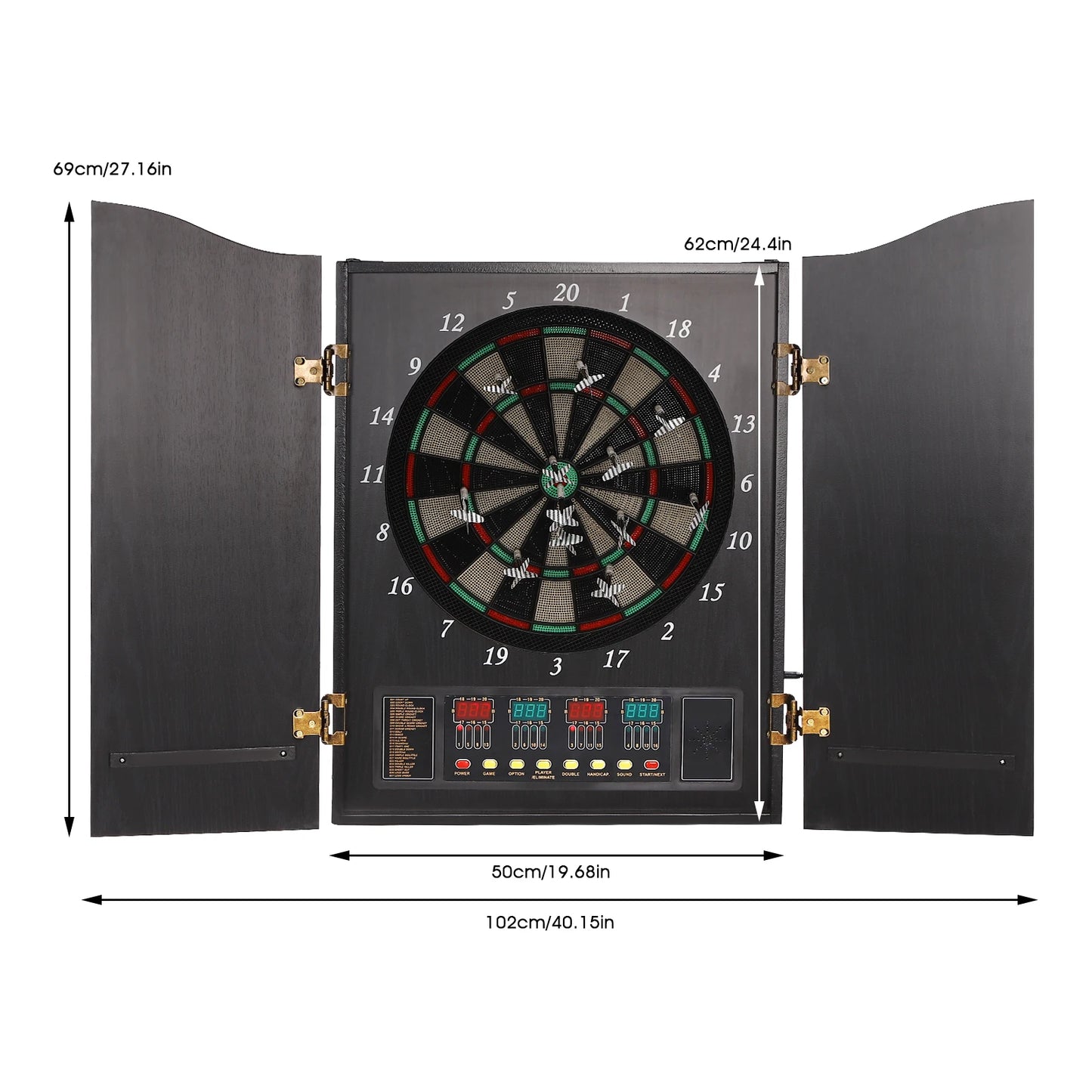 Electronic Dart Board Set with 4 LED Displays 12 Darts
