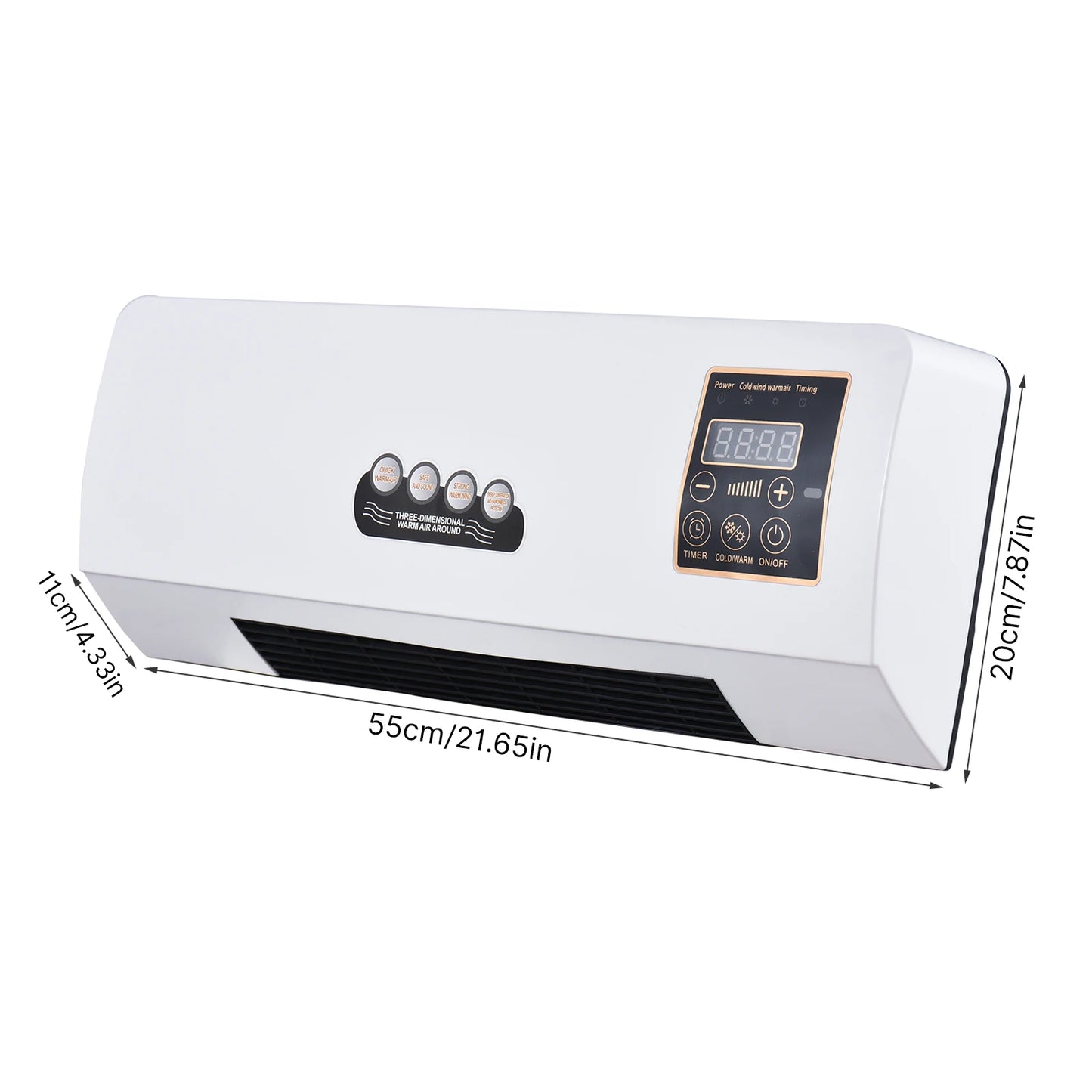 2-in-1 Heater and Fan Combo Electric  with Remote Control