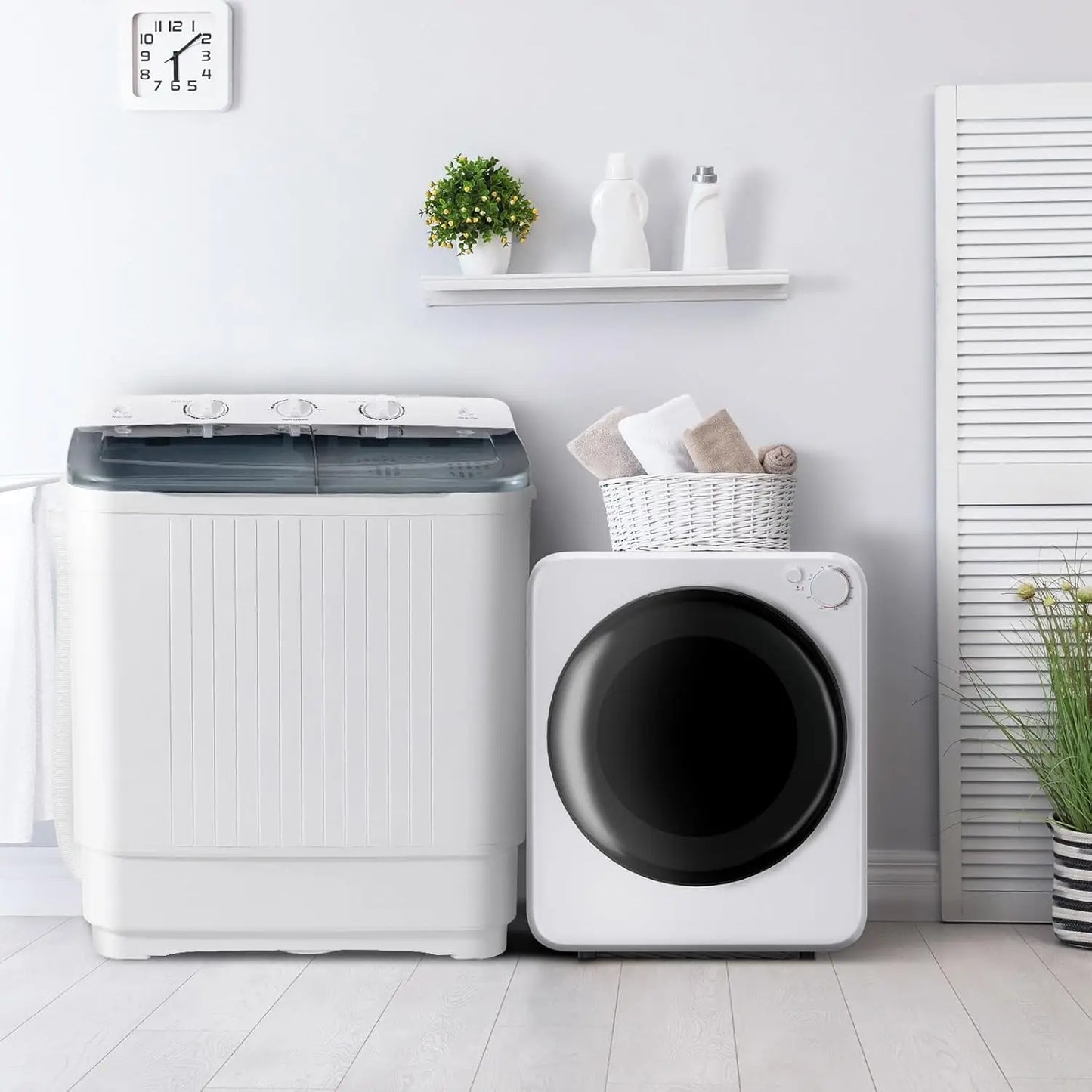 Portable Washer and Dryer Combo Set, 5 Drying Modes, 22 lbs