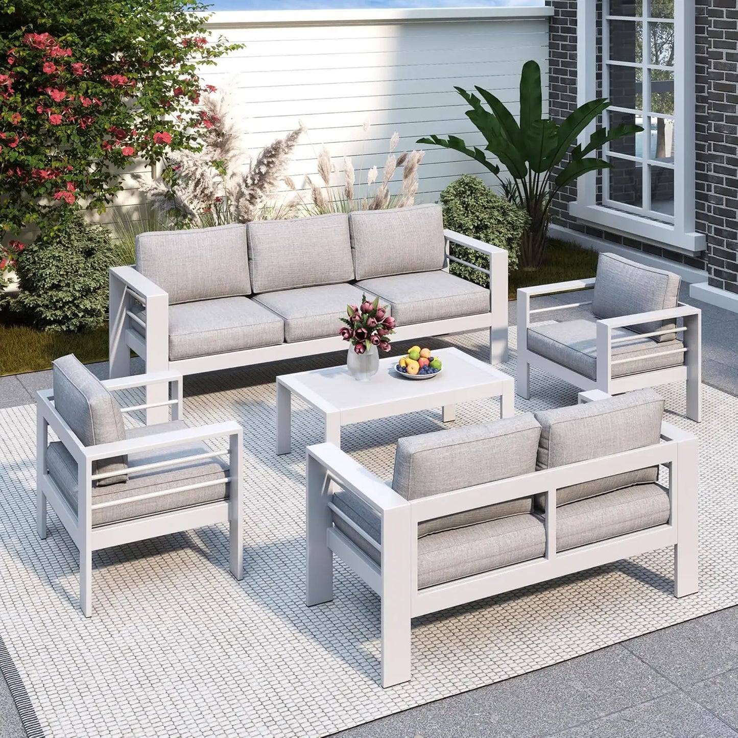 Aluminum Patio Furniture Set, Oversized with Deep Seating and Customized