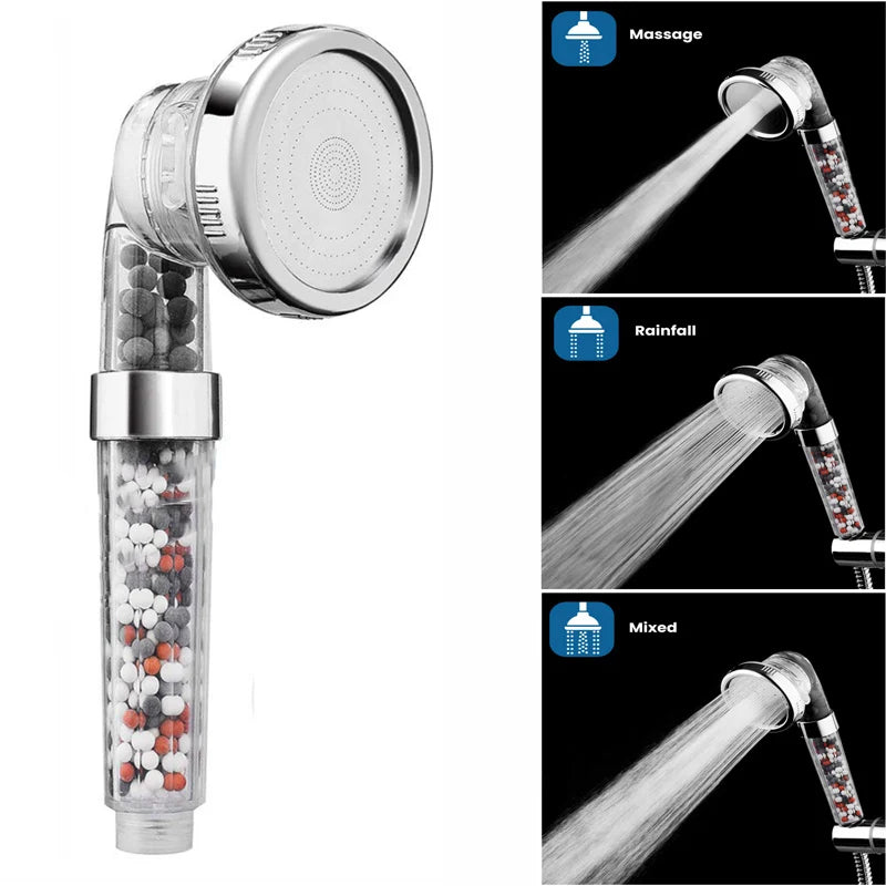 Bathroom 3 Modes Adjustable High Pressure Shower Head