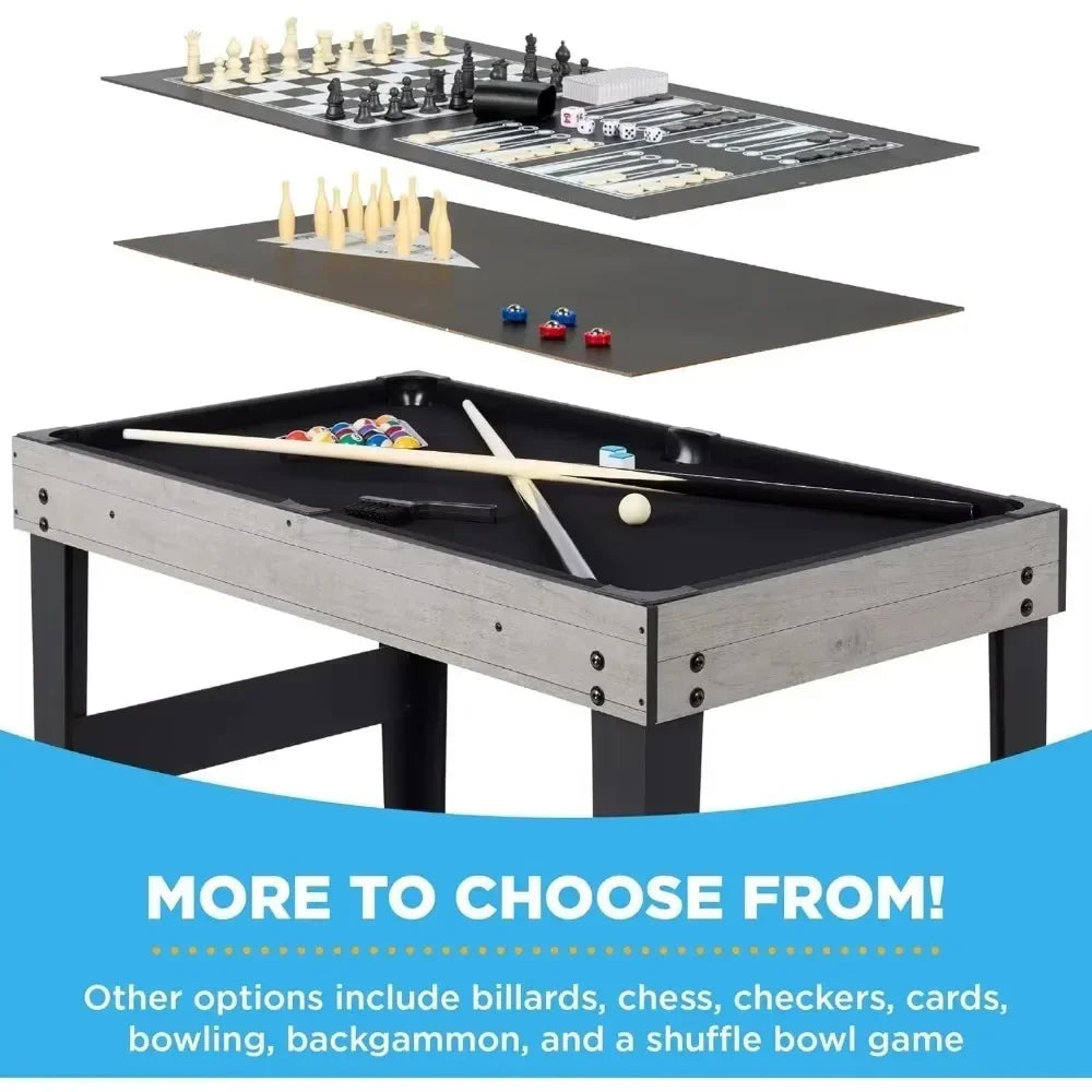 10-in-1 Combo Game Table Set w/Hockey, Foosball, Pool, Shuffleboard