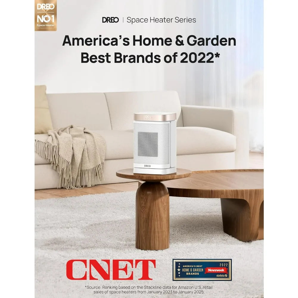 Space Heater with Remote, 70°Oscillating Electric Heaters with Digital Thermostat