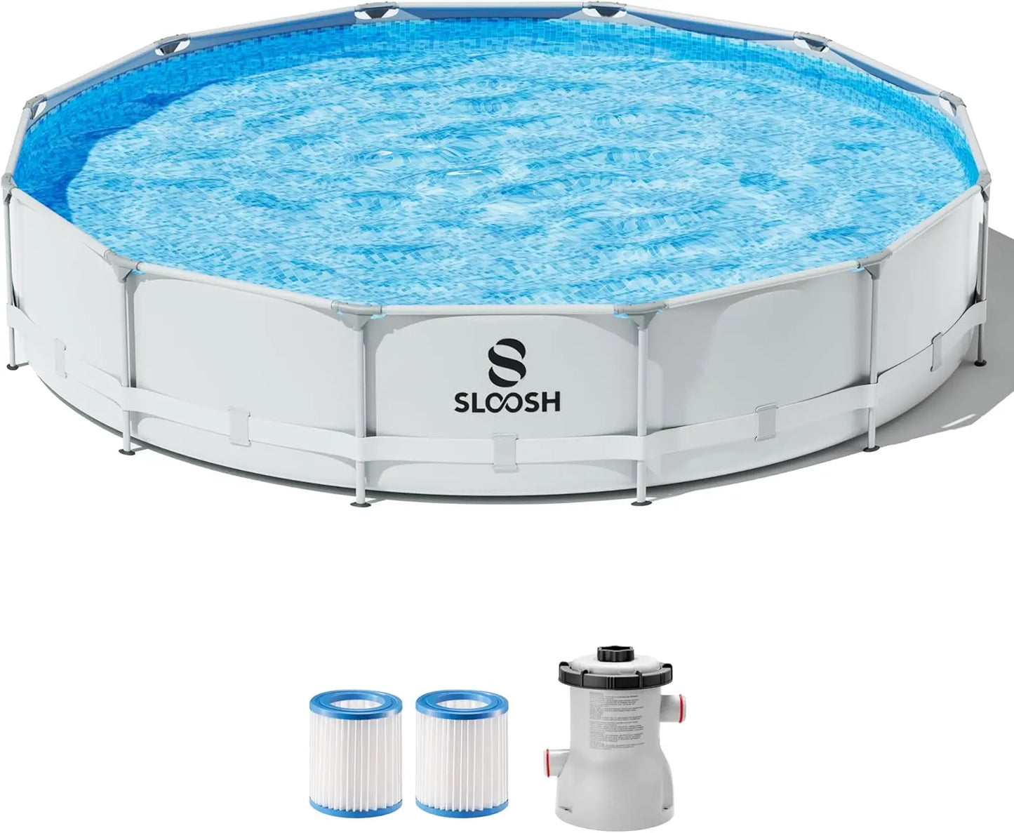 Round Above-Ground Pool for Kids and Adults with Filter Pump