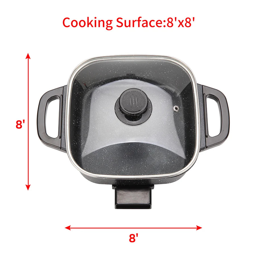 Electric Frying Pan, Temperature Control, Non Stick