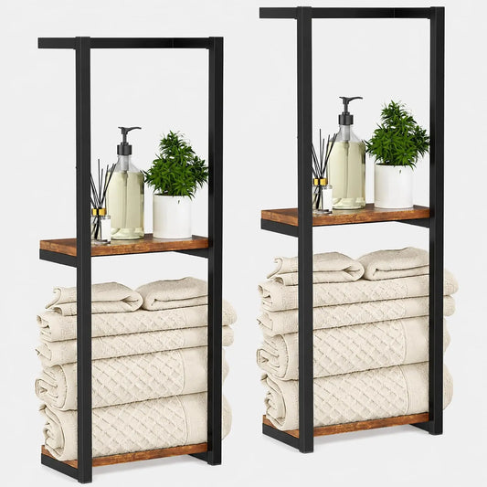 Large Capacity TWO-Layer Towel Racks  Wall Mounted