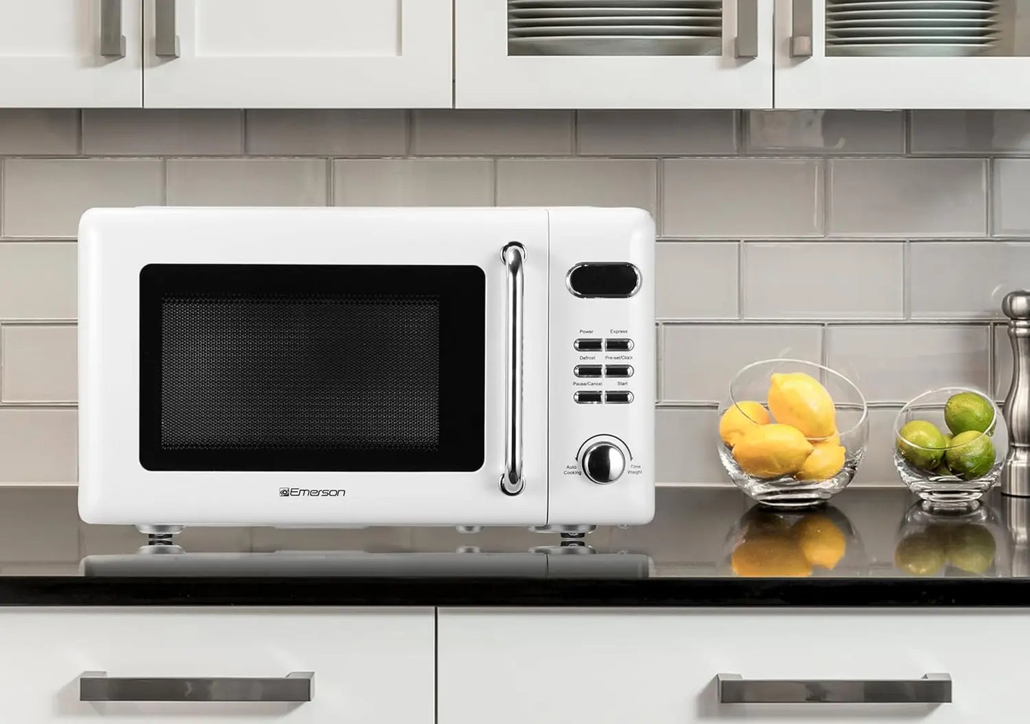 Compact Countertop Microwave Oven with Button Control, LED Display