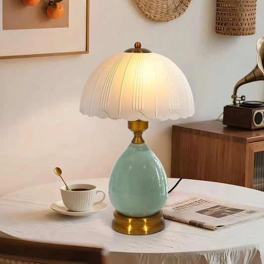 Vintage Ceramic Table Lamp  with 3-Color Dimmable LED