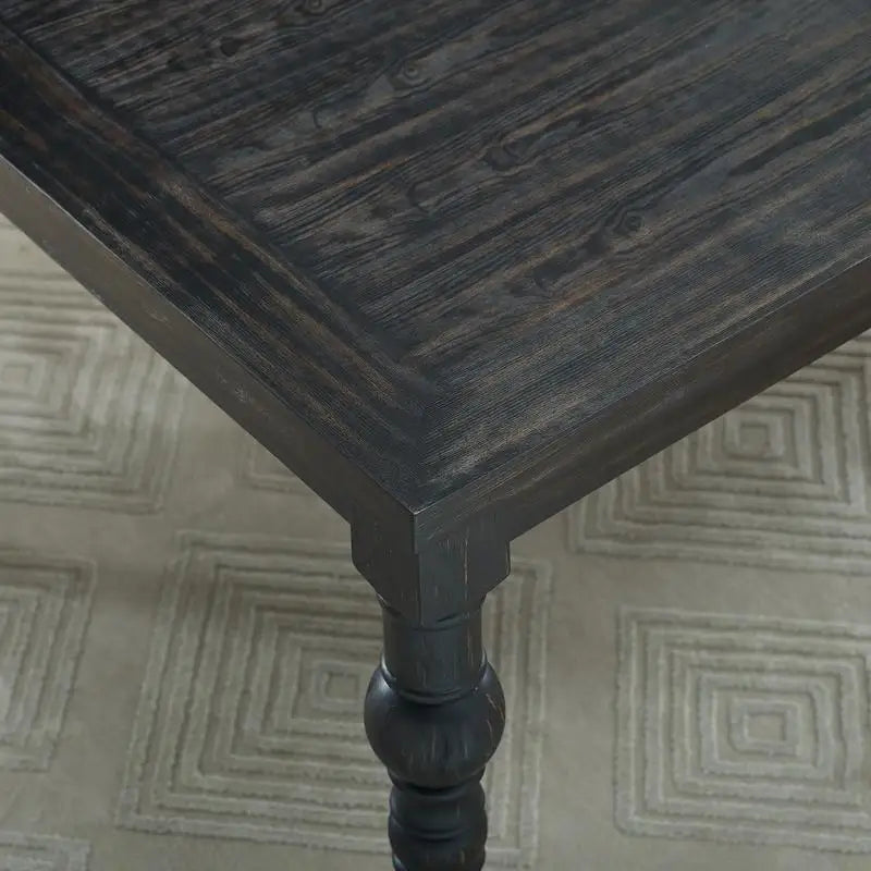 Urban Style Wood  Dining Set with Table and 6 Chairs