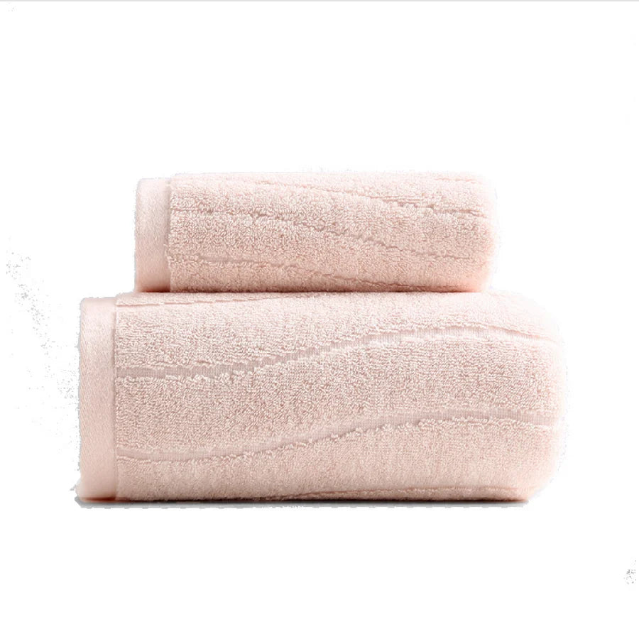 100% Cotton Towels Set, Highly Absorbent, 2 pcs Bath and Hand Towels