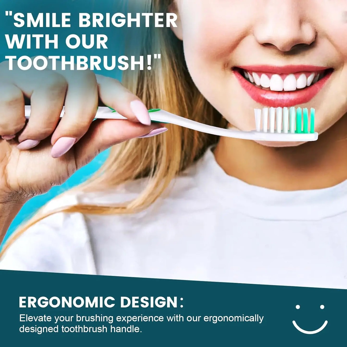 50 PCS Premium Individually Wrapped Toothbrush Pack, Medium Soft Bristles