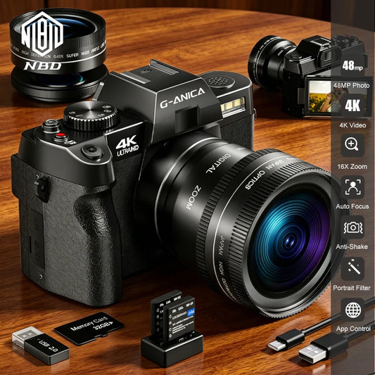 Professional 4K Vlog Video Digital Camera Compact WebCam Vintage Recorder