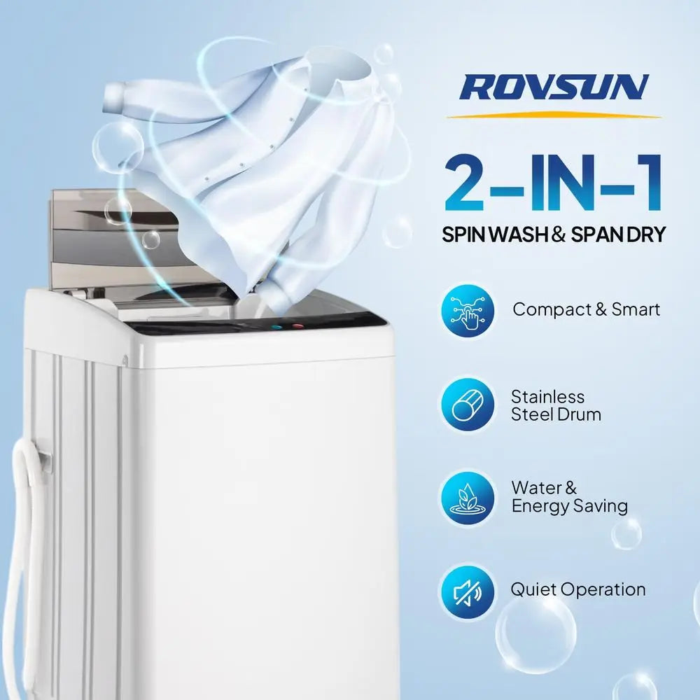 Fully Automatic Portable Washer with Stainless Steel Drum, Electric