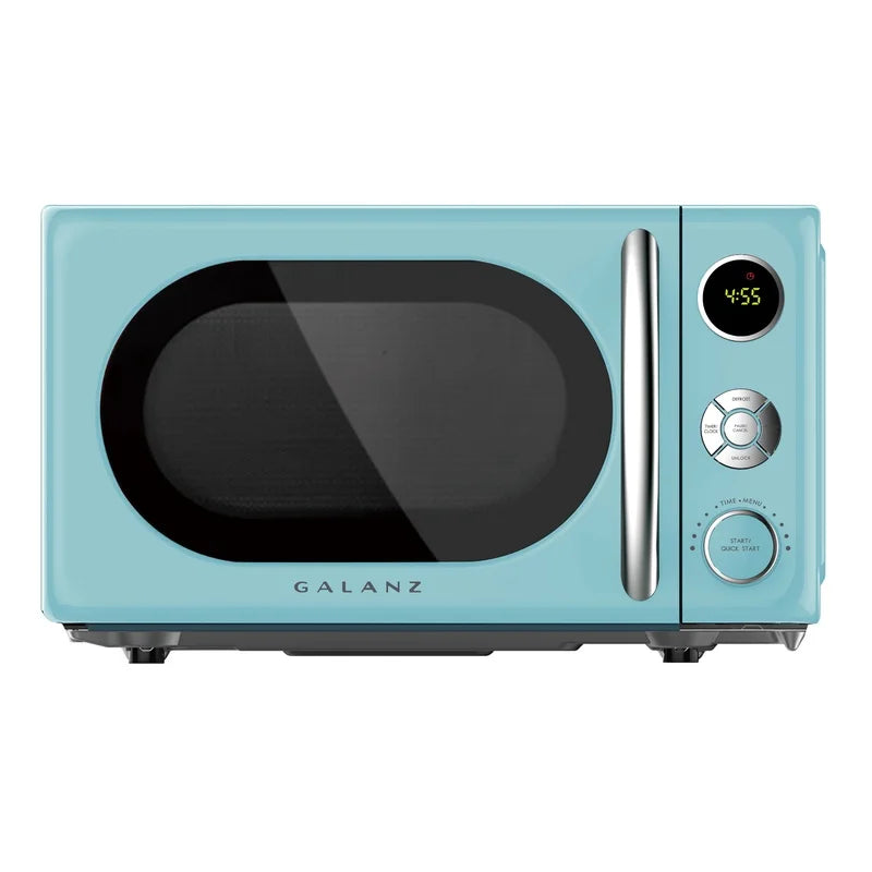 Retro Countertop Microwave Oven, Defrost, Turntable, Lock, Digital Display Timer