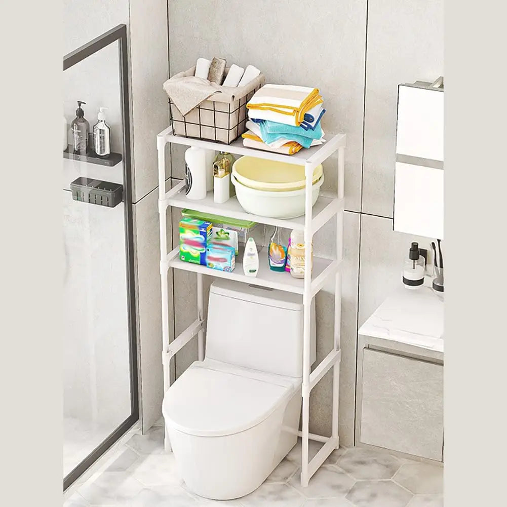 Over-the-Toilet Storage Cabinet, 3-Tier Metal Bathroom Organizer Shelf