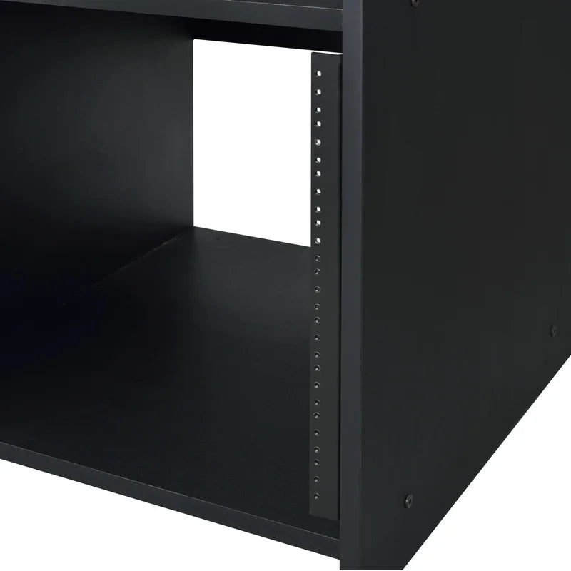 Annette Black Music Desk with Slim Design for Home Studio