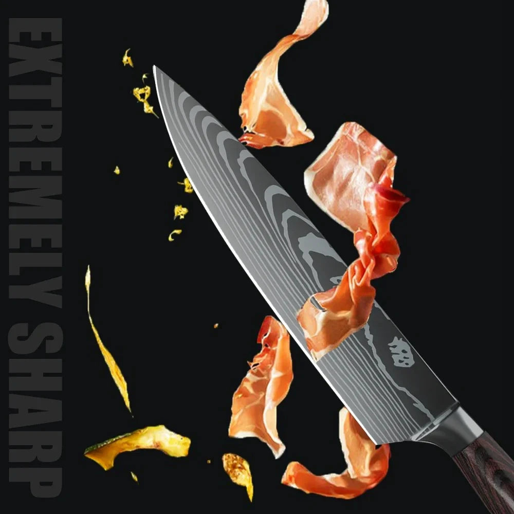 8 PCS Kitchen Knives Set Stainless Steel