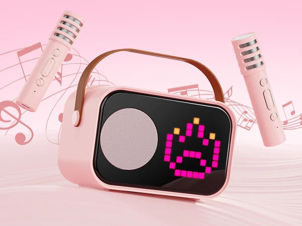Karaoke Machine for Children and Adults with 2 Wireless Microphones