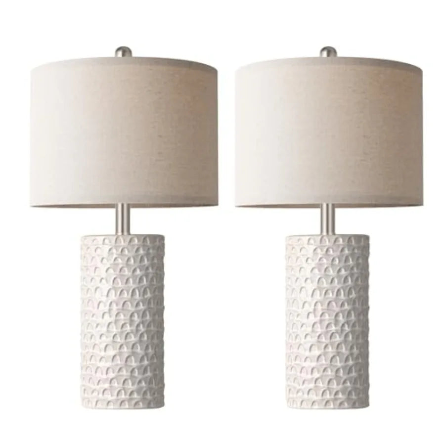 Ceramic, Set of 2, Rustic Farmhouse Bedside Lamps  for Bedroom