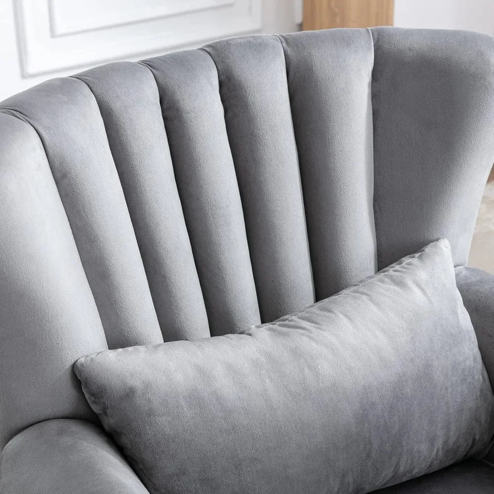 Accent Reading Arm Chairs Set of 2 with Tufted Back