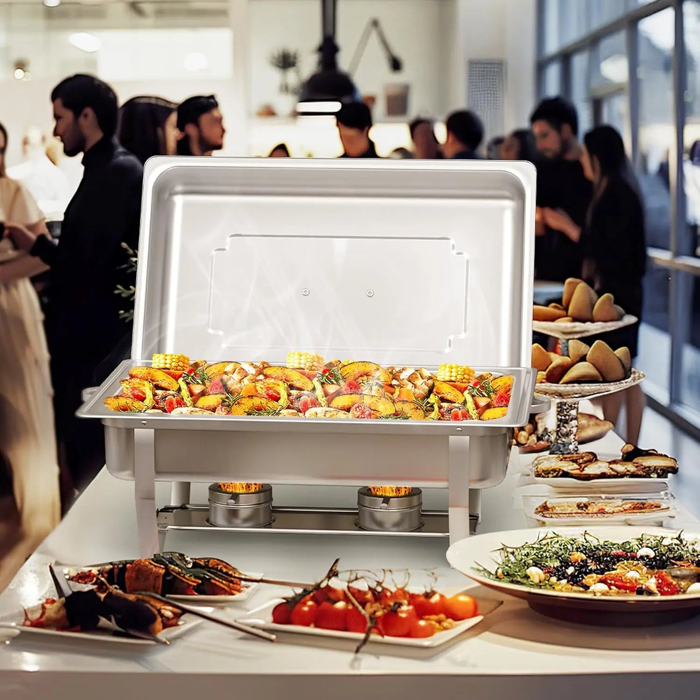 Chafing Dish Buffet Set Stainless Steel Food Warmer Kit