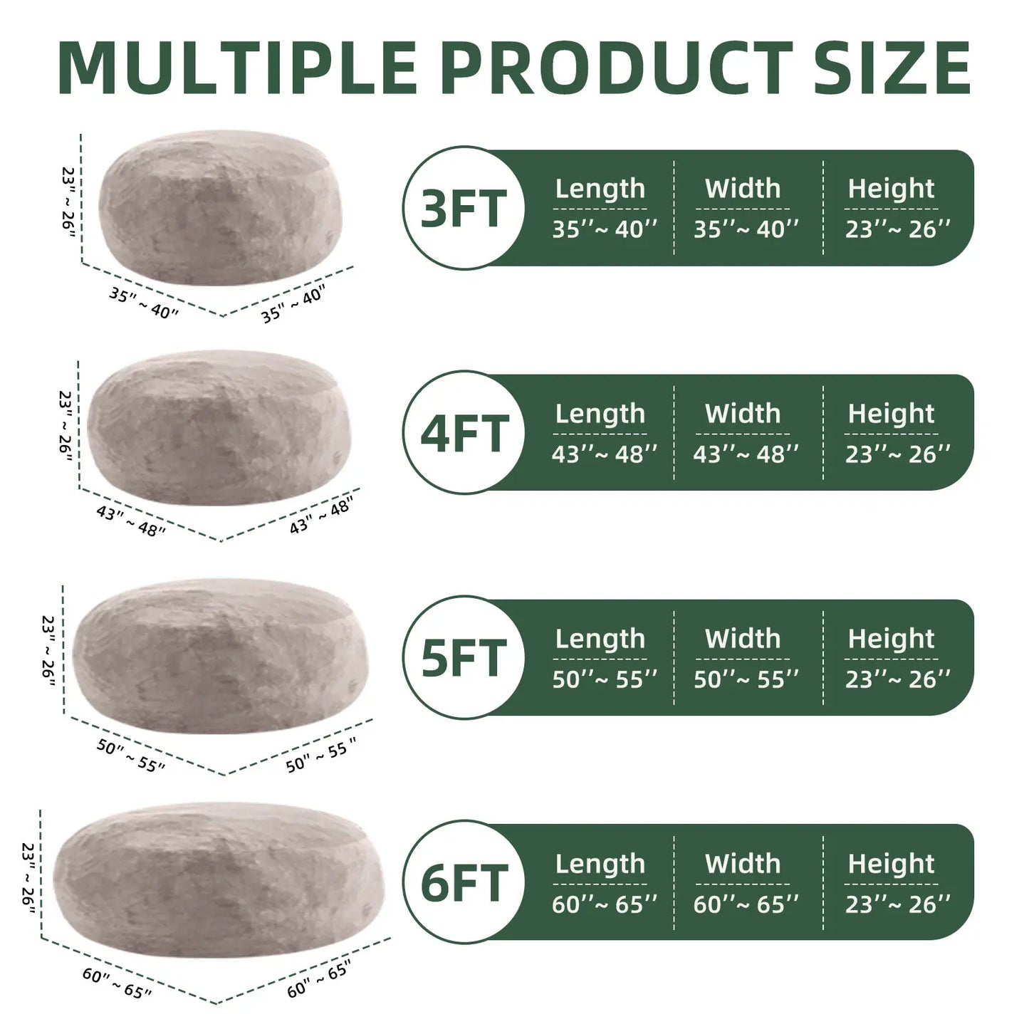 Bean Bag Chair filled with memory foam, suitable for adults