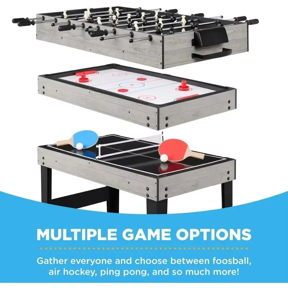 10-in-1 Combo Game Table Set w/Hockey, Foosball, Pool, Shuffleboard