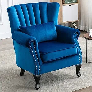 Accent Reading Arm Chairs Set of 2 with Tufted Back