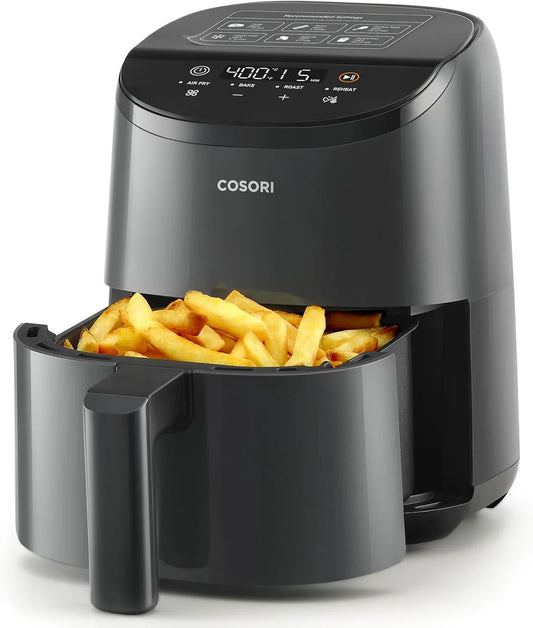 Mini Air Fryer, 4-in-1 for Meals & Snacks, Nonstick Dishwasher-Safe Basket