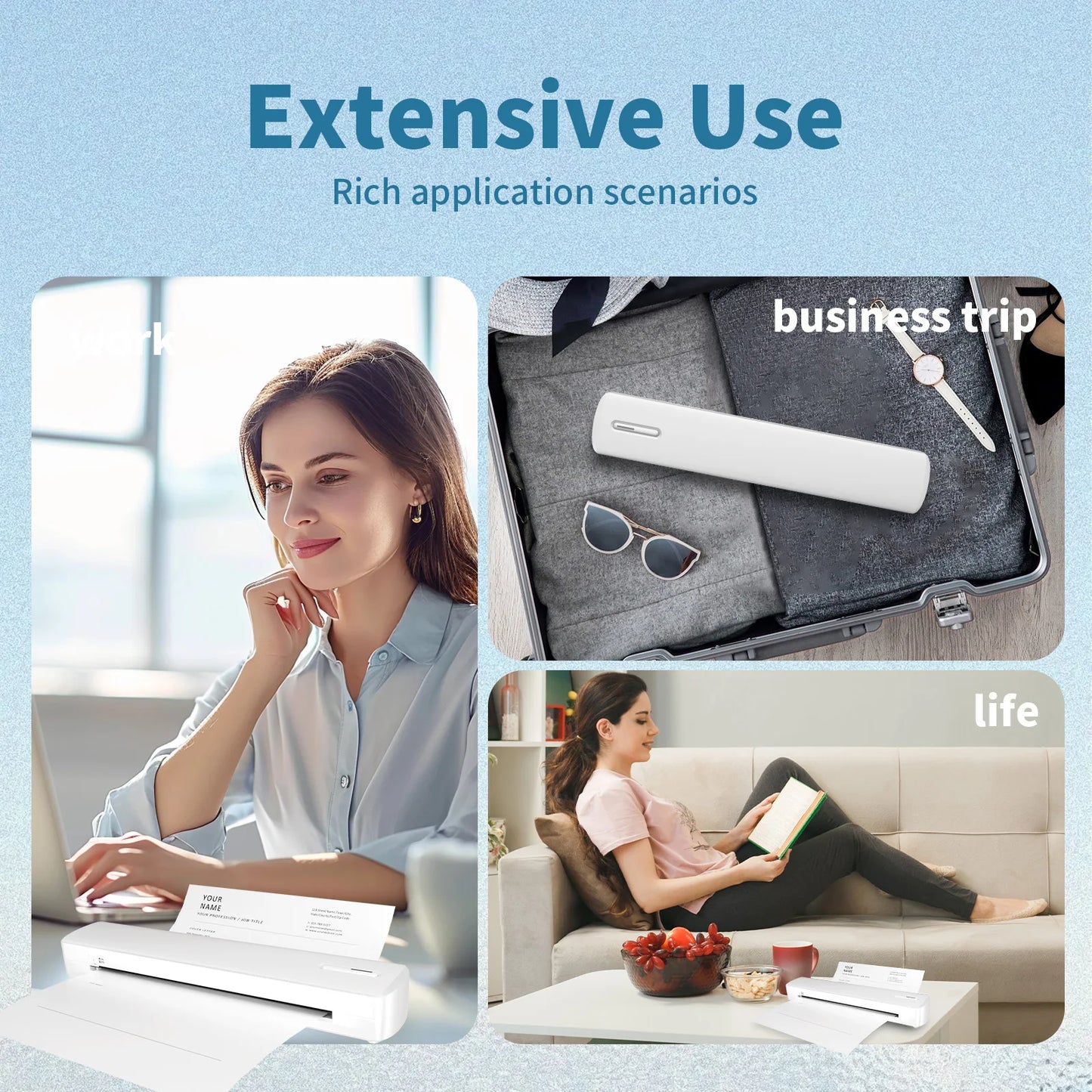 Portable Printer Wireless Inkless Thermal  Mobile Printer Support Android iOS
