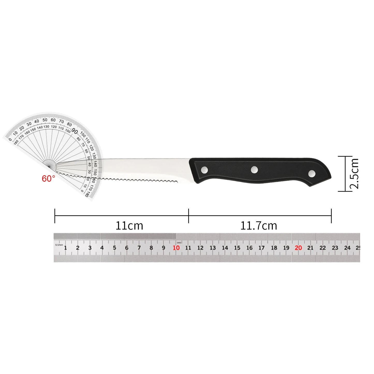 12 Pieces 4.5 Inch Steak Knives Set,  Dishwasher Safe